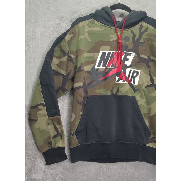 Nike Air Jordan Mens Pullover Sweater Camo Size Small Draw Stings Hoodie - Picture 5 of 9
